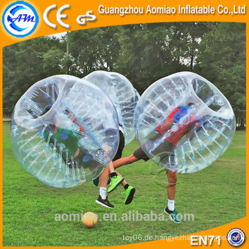 1.5m-1.7m Größe für Erwachsene im Freienfußball aufblasbare Stoßdämpferkugel